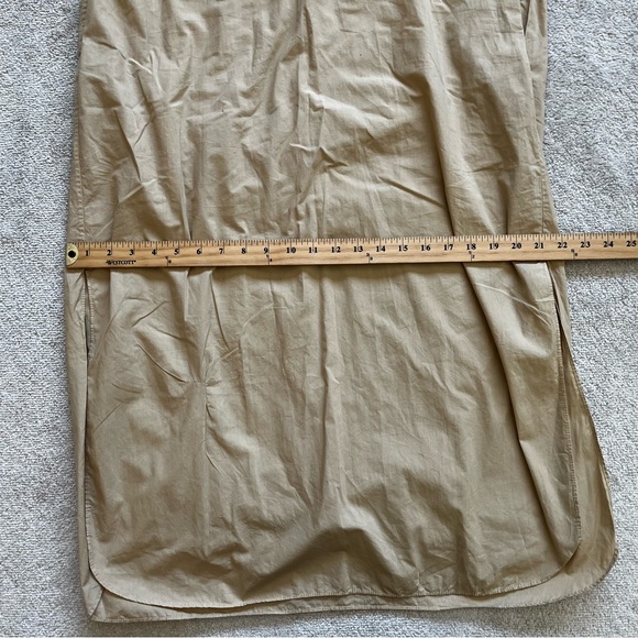 NILI LOTAN RAVEN Dress Size Small Cotton Poplin Midi Sand Beige LAGENLOOK - Picture 10 of 13